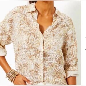Lilly Pulitzer sand bar brawley linen Set size small